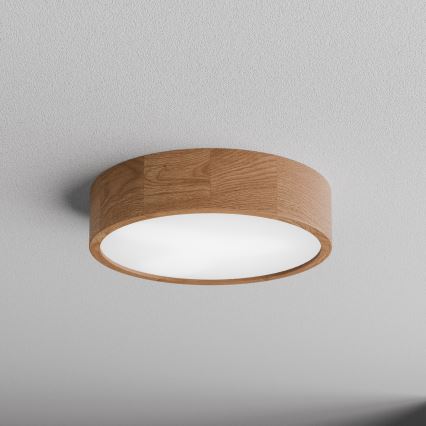 Plafoniera con sensore di movimento e sensore crepuscolare CLEO 3xE27/24W/230V diam. 37,5 cm rovere