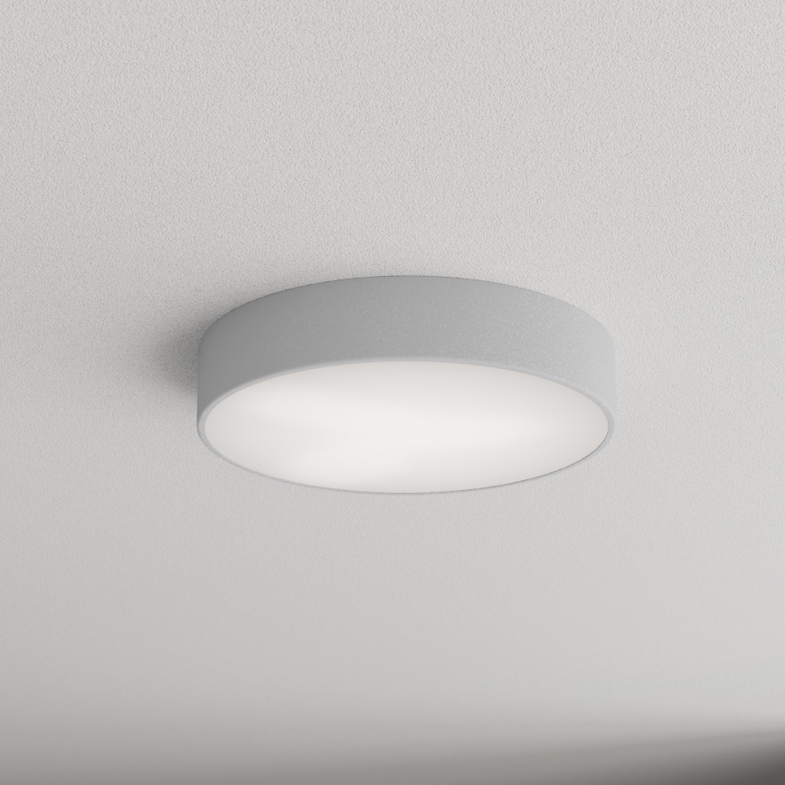 Plafoniera da soffitto CLEO con sensore di movimento e crepuscolare, 3xE27/24W/230V, Ø 40 cm, grigia