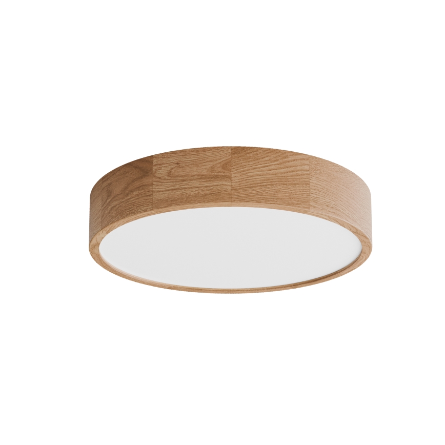 Plafoniera CLEO con sensore di movimento e crepuscolare, 4xE27/24W/230V, diam. 47,5 cm, finitura rovere