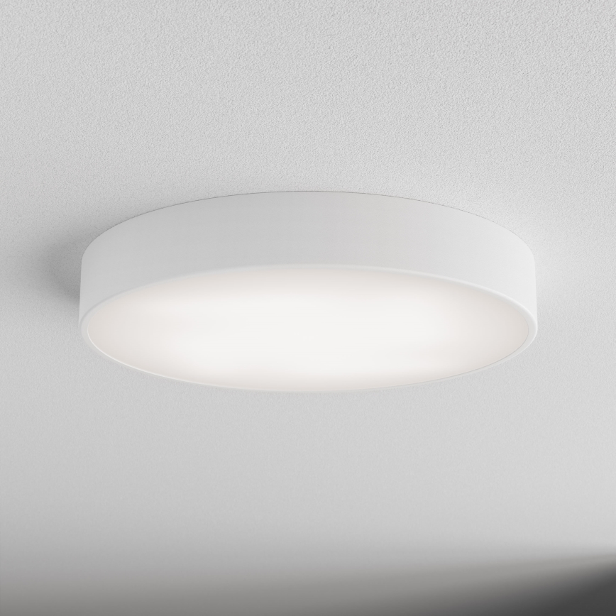 Plafoniera CLEO con sensore di movimento e sensore crepuscolare 4xE27/24W/230V diam. 50 cm bianca