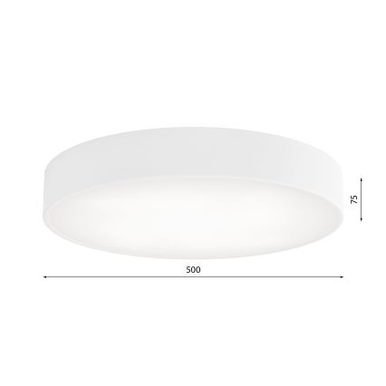 Plafoniera CLEO con sensore di movimento e sensore crepuscolare 4xE27/24W/230V diam. 50 cm bianca