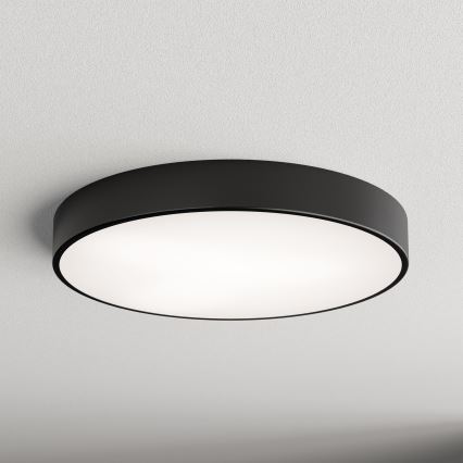 Plafoniera CLEO con sensore di movimento e crepuscolare integrati, 5xE27/24W/230V, diametro 60 cm, nero