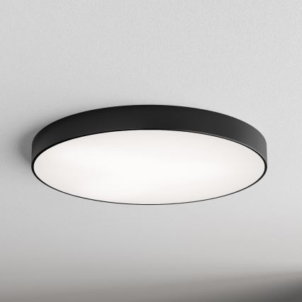 Plafoniera CLEO con sensore di movimento e sensore crepuscolare 6xE27/24W/230V Ø 80 cm nero