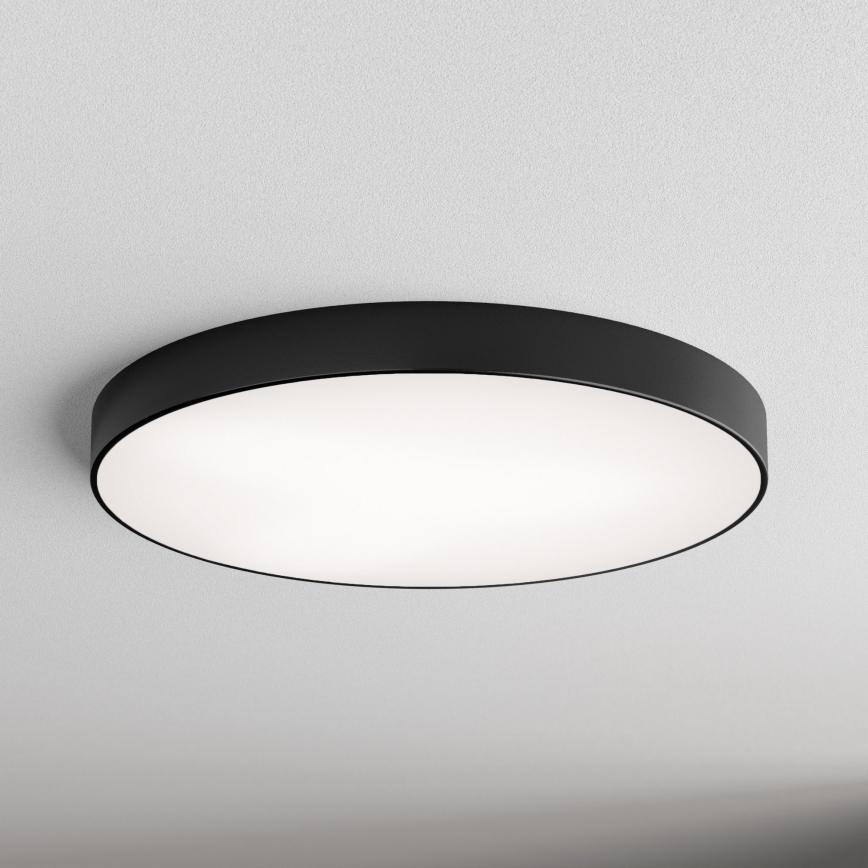 Plafoniera CLEO con sensore di movimento e sensore crepuscolare 6xE27/24W/230V Ø 80 cm nero
