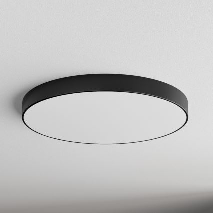 Plafoniera CLEO con sensore di movimento e sensore crepuscolare 6xE27/24W/230V Ø 80 cm nero