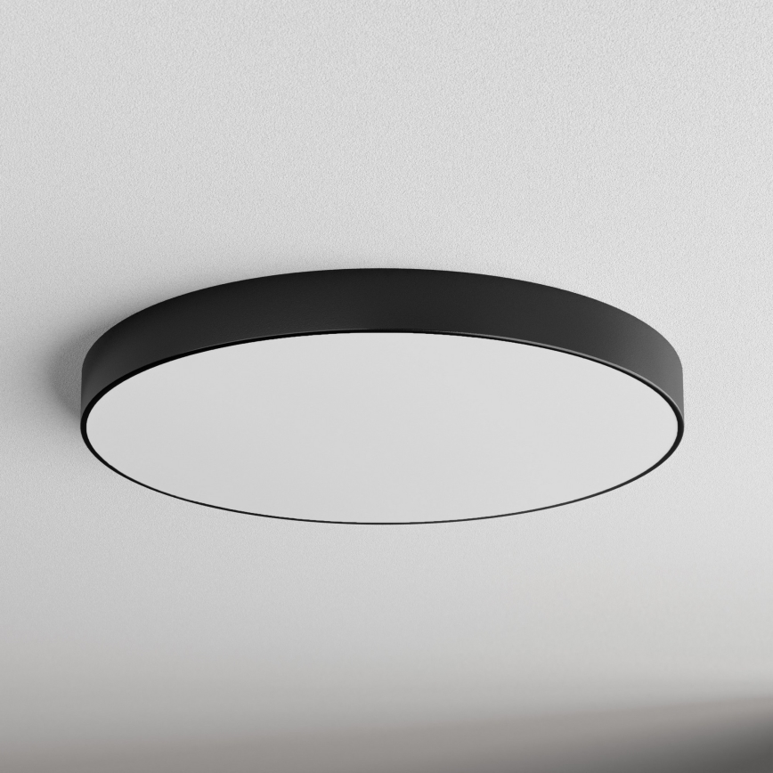 Plafoniera CLEO con sensore di movimento e sensore crepuscolare 6xE27/24W/230V Ø 80 cm nero
