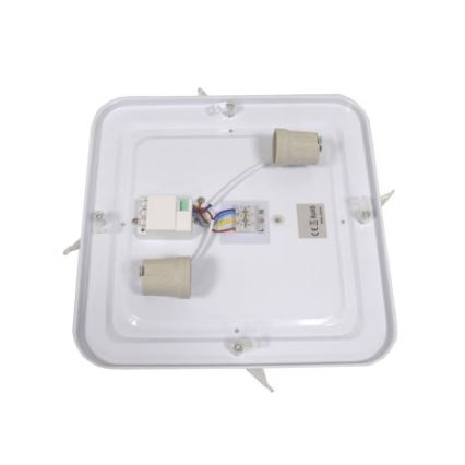Plafoniera con sensore WILTON 2xE27/60W/230V 33x33 cm antracite