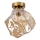 Plafoniera CRISTAL 1xE14/15W/230V ottone/beige fumé