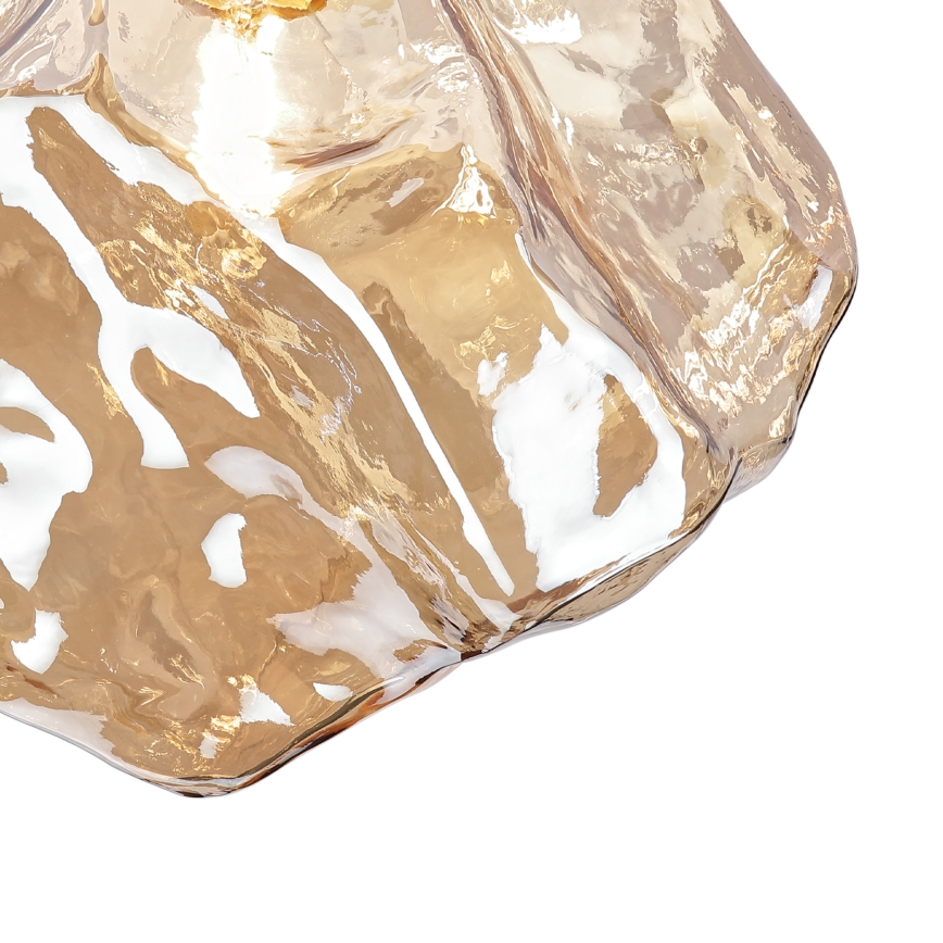 Plafoniera CRISTAL 1xE14/15W/230V ottone/beige fumé