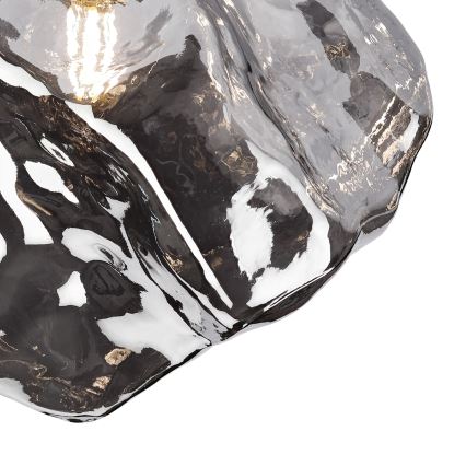 Plafoniera CRISTAL 1xE14/15W/230V ottone/nero fumé