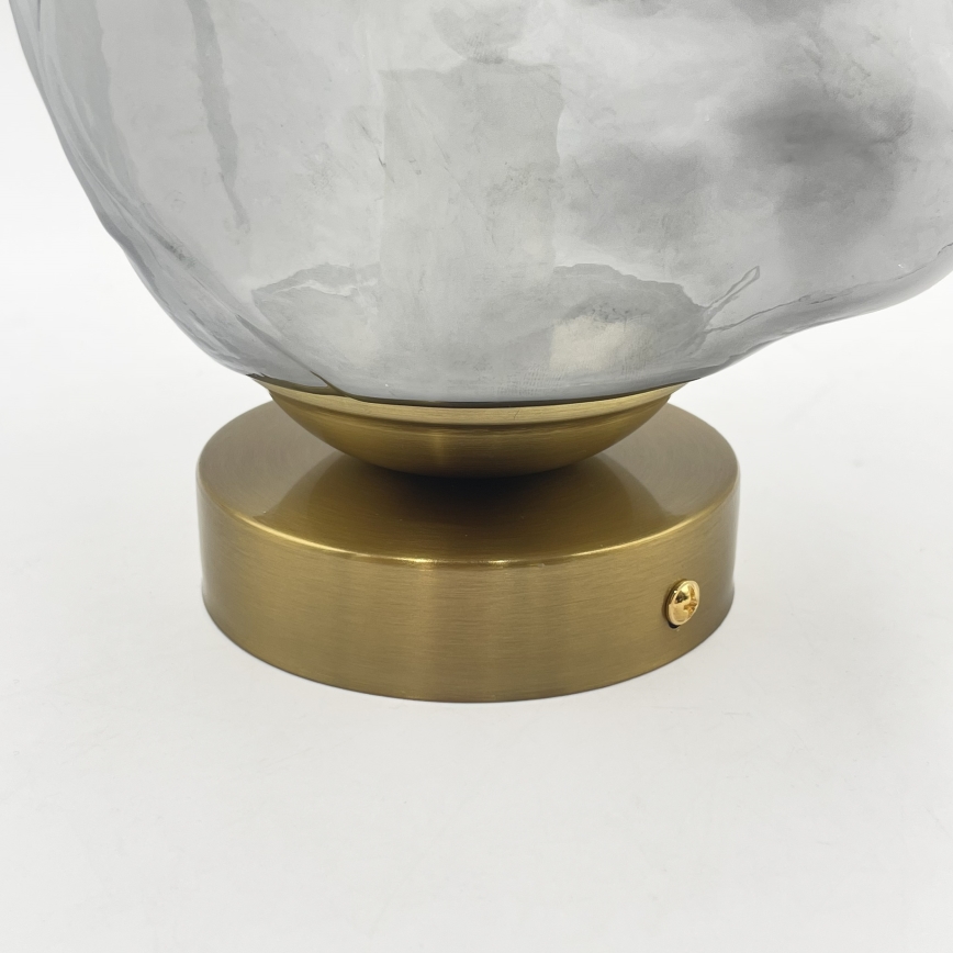 Plafoniera CRISTAL 1xE14/15W/230V ottone/nero fumé
