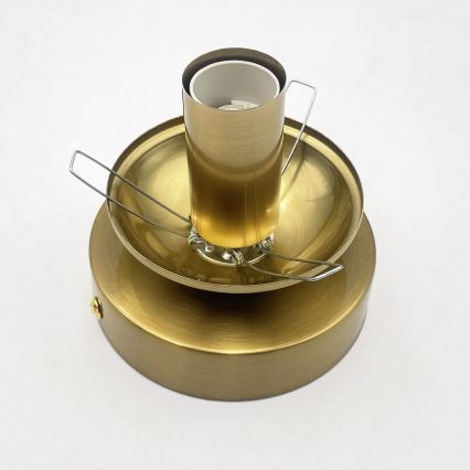 Plafoniera CRISTAL 1xE14/15W/230V ottone/nero fumé