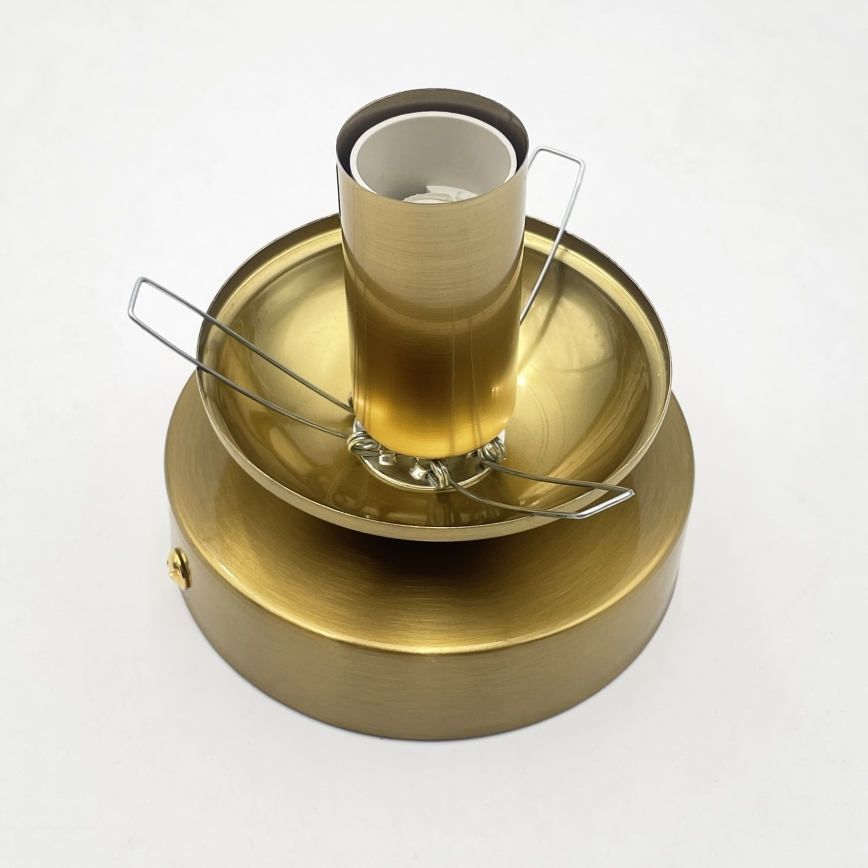 Plafoniera CRISTAL 1xE14/15W/230V ottone/nero fumé