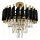 Plafoniera CRISTAL 5xE14/10W/230V nero/oro
