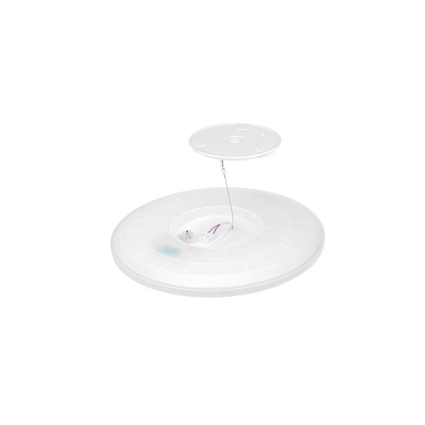 Plafoniera LED per bagno con sensore di movimento e crepuscolare NIVERA LED/12W/230V IP54 3000/4000/6000K Ø 22,5 cm nera + telecomando