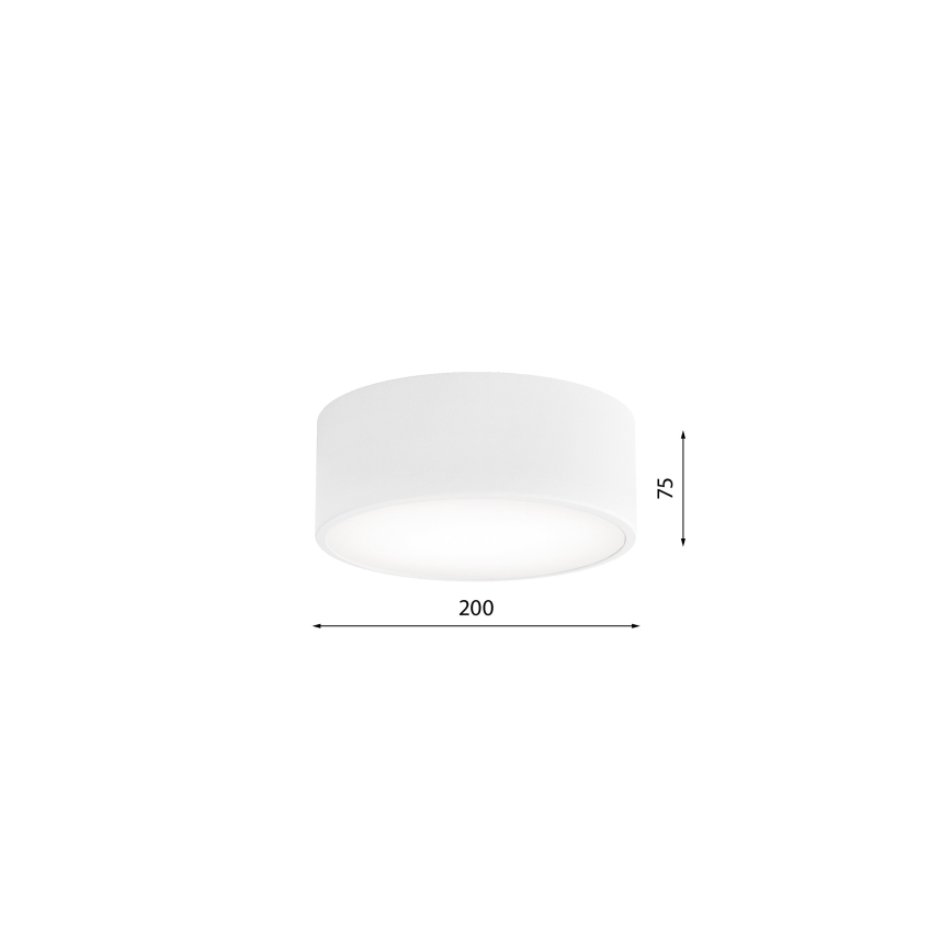 Plafoniera da bagno CLEO 1xE27/24W/230V diametro 20 cm bianco IP54