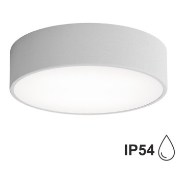 Plafoniera da bagno CLEO con sensore, 2xE27/24W/230V, Ø 30 cm, grigia, IP54