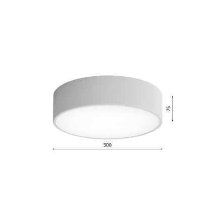 Plafoniera da bagno CLEO con sensore, 2xE27/24W/230V, Ø 30 cm, grigia, IP54