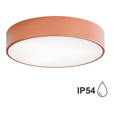 Plafoniera da bagno CLEO con sensore, 3xE27/24W/230V, Ø 40 cm, finitura rame, IP54