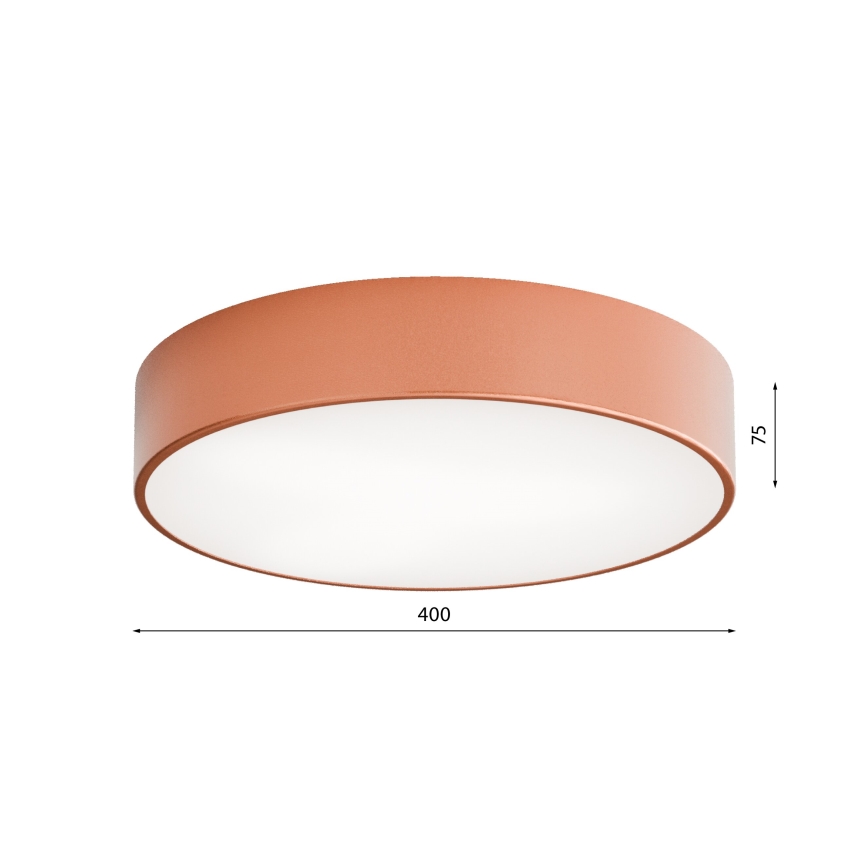 Plafoniera da bagno CLEO con sensore, 3xE27/24W/230V, Ø 40 cm, finitura rame, IP54