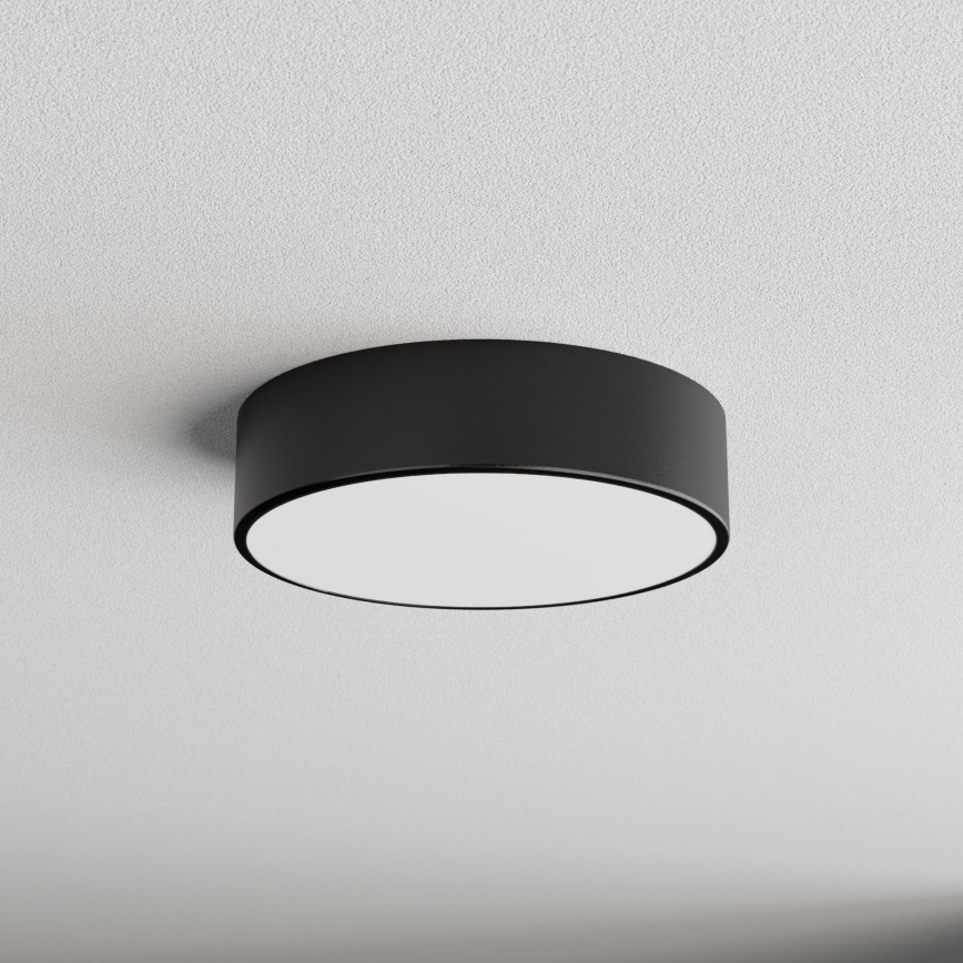 Plafoniera da bagno con sensore CLEO 2xE27/24W/230V Ø 30 cm nero IP54