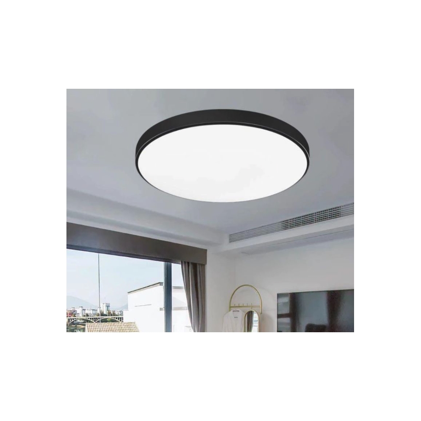 Plafoniera da bagno LED CARTER LED/12W/230V 6000K IP44 Ø 22 cm nero