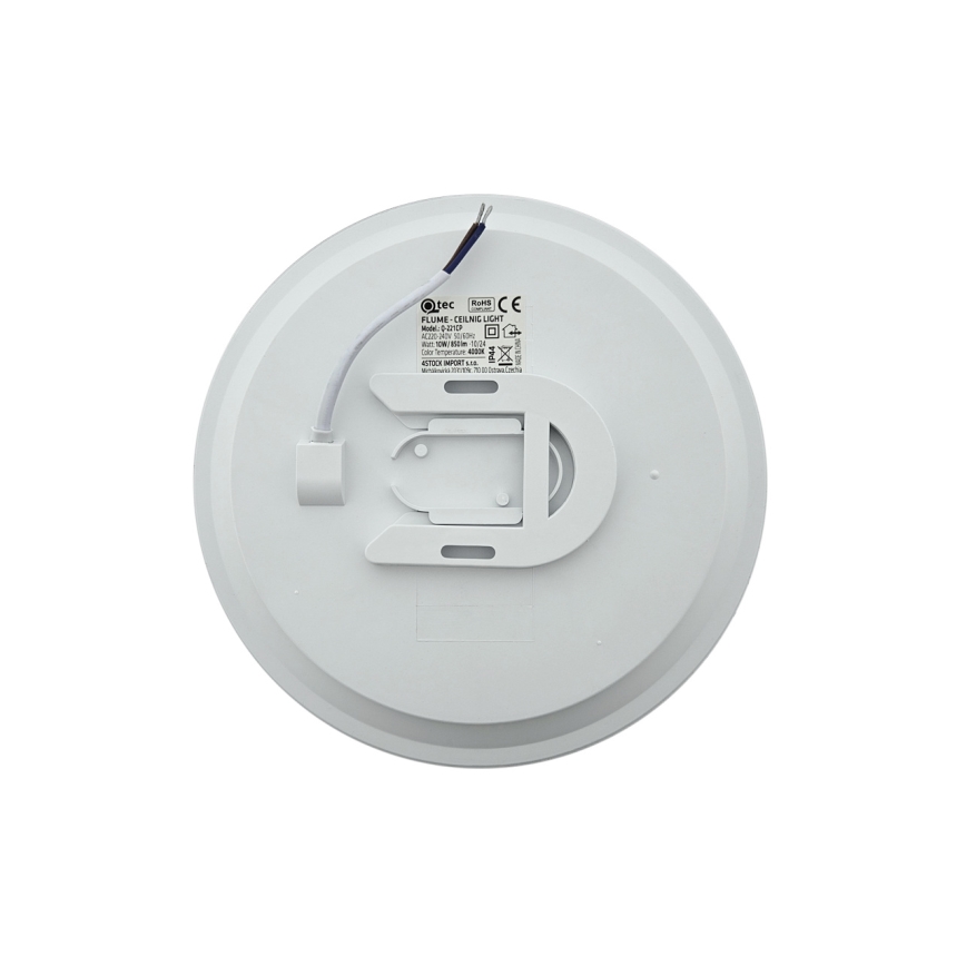 Plafoniera da bagno LED FLUME, 10W/230V, Ø 22,5 cm, IP44, nera