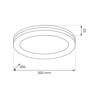 Plafoniera da bagno LED MARLON LED/36W/230V Ø 30 cm IP54 bianco