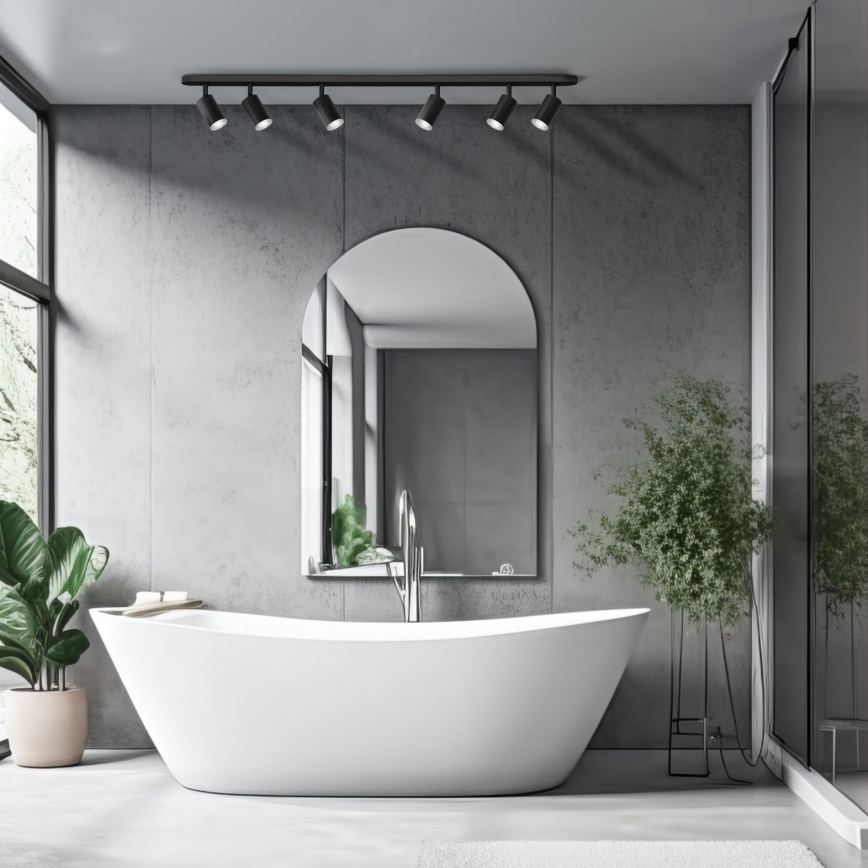 Faretto da bagno LED RGBW dimmerabile TURYN 6xGU10/6,5W/230V 2700-6500K Wi-Fi IP44 nero