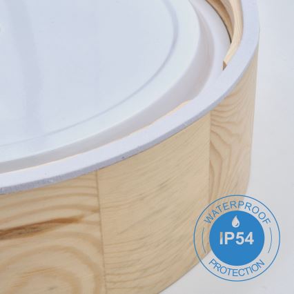 Plafoniera da bagno NATURAL 2xE27/15W/230V IP54 pino ø 27 cm
