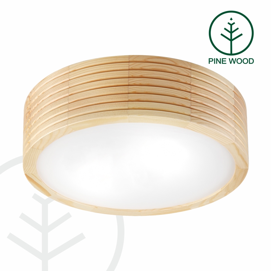 Plafoniera da bagno NATURAL MODERN 2xE27/15W/230V IP54 Ø 27,5 cm pino