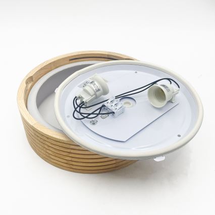 Plafoniera da bagno NATURAL MODERN 2xE27/15W/230V IP54 Ø 27,5 cm pino