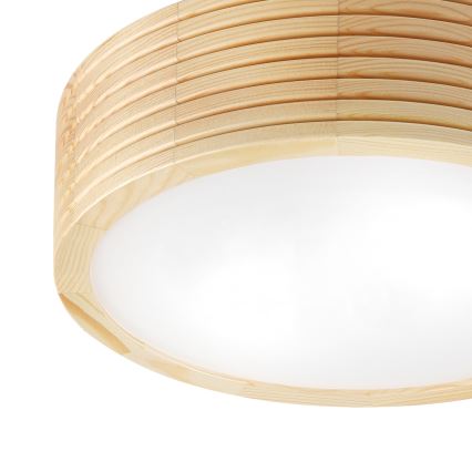 Plafoniera da bagno NATURAL MODERN 2xE27/15W/230V IP54 Ø 27,5 cm pino