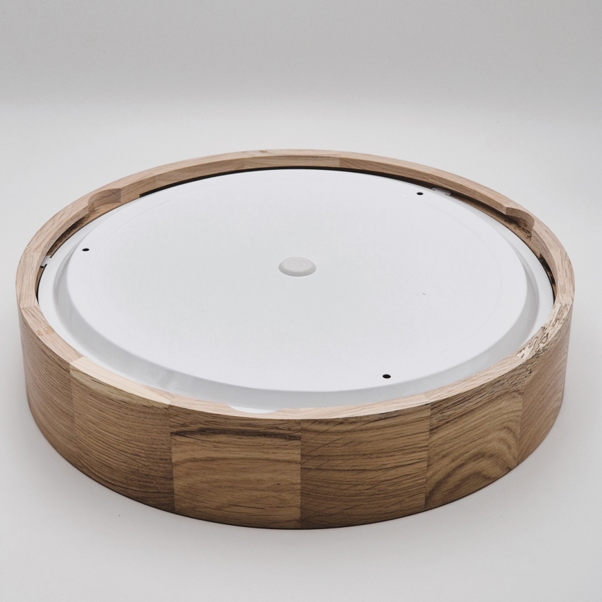 Plafoniera da bagno OAK 3xE27/15W/230V in rovere, Ø 37 cm, IP54