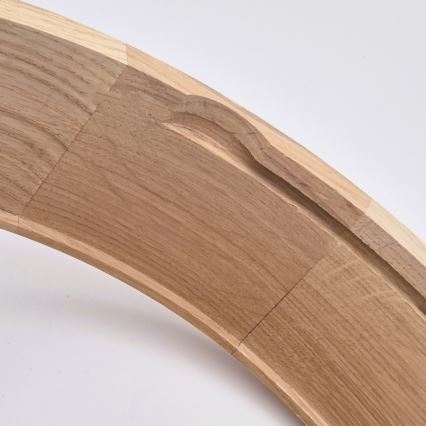 Plafoniera da bagno OAK 3xE27/15W/230V in rovere, Ø 37 cm, IP54