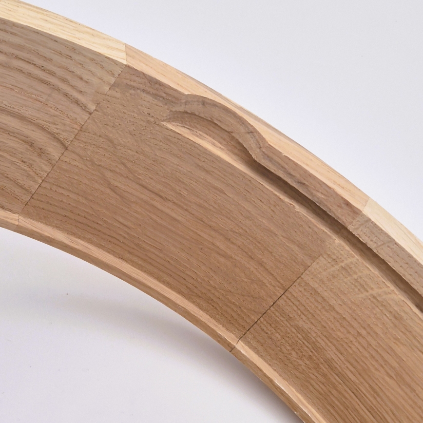 Plafoniera da bagno OAK 3xE27/15W/230V in rovere, Ø 37 cm, IP54