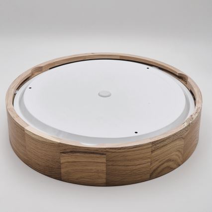 Plafoniera da bagno OAK 3xE27/15W/230V quercia ø 37 cm IP54