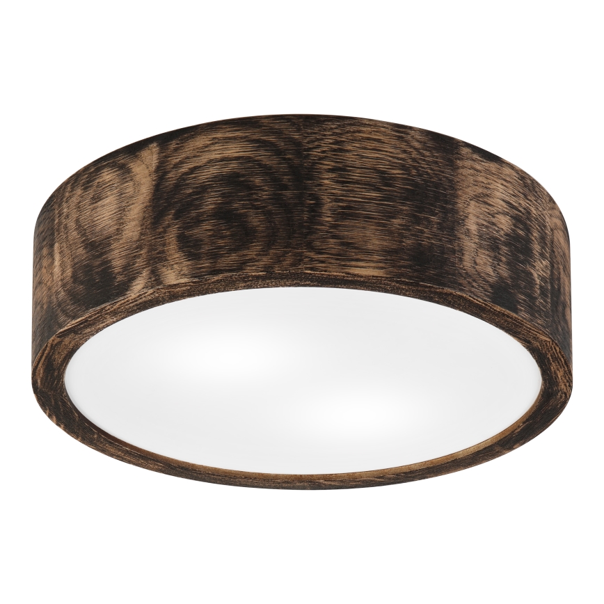 Plafoniera da bagno OAK SMOKY 2xE27/15W/230V IP54 ø 27,5 cm quercia/marrone