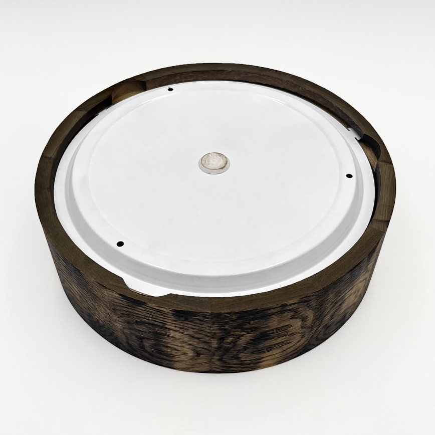 Plafoniera da bagno OAK SMOKY 2xE27/15W/230V IP54 ø 27,5 cm quercia/marrone