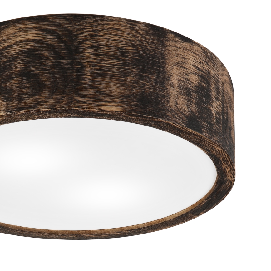 Plafoniera da bagno OAK SMOKY 2xE27/15W/230V IP54 ø 27,5 cm quercia/marrone