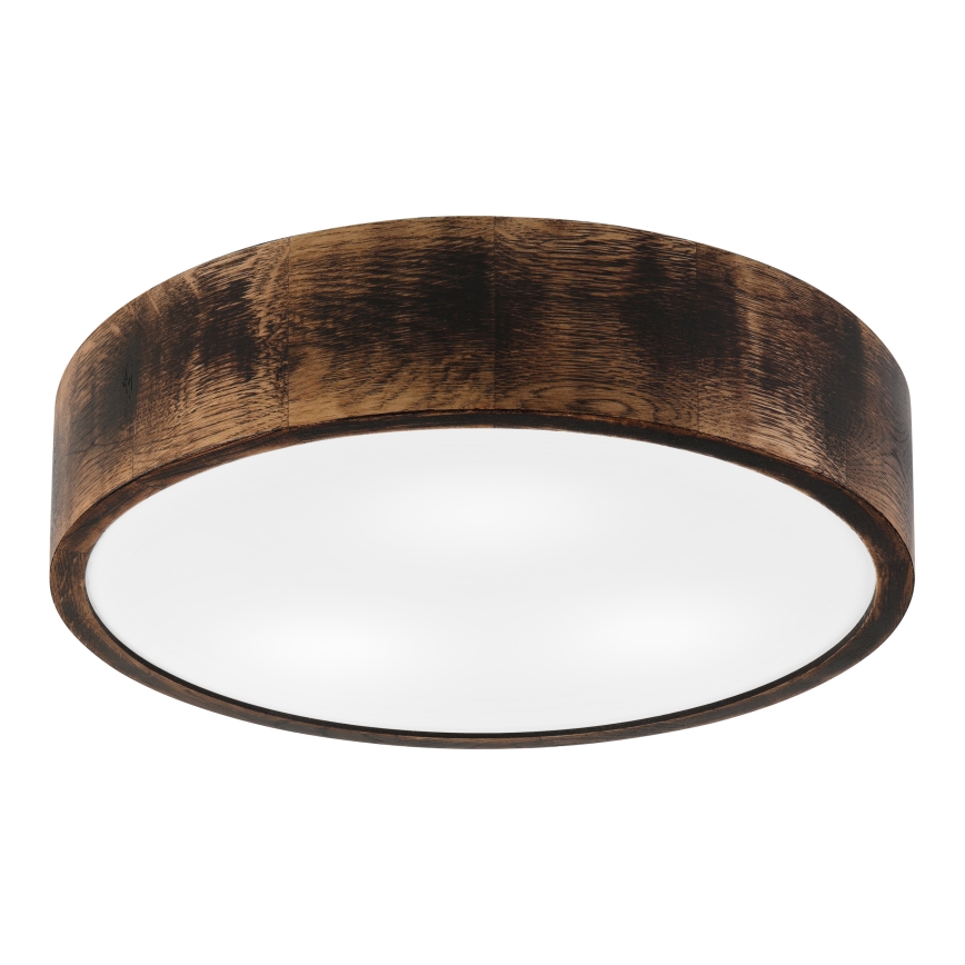 Plafoniera da bagno OAK SMOKY 3xE27/15W/230V IP54 ø 37,5 cm quercia/marrone