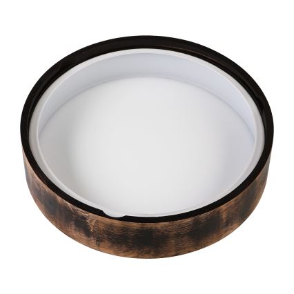 Plafoniera da bagno OAK SMOKY 3xE27/15W/230V IP54 ø 37,5 cm quercia/marrone