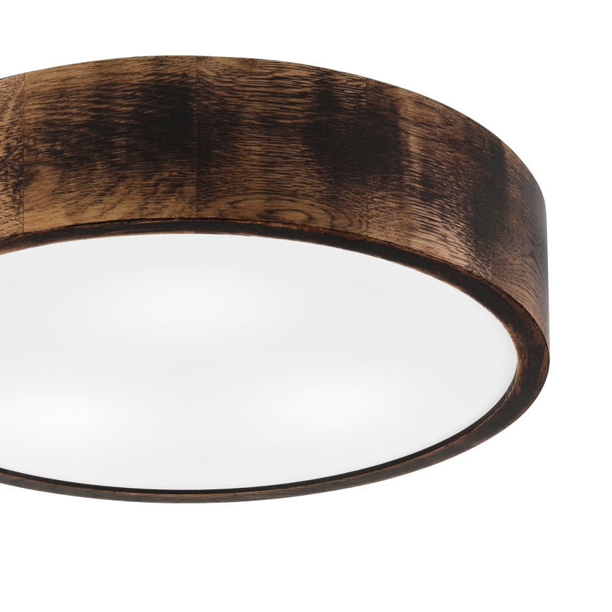 Plafoniera da bagno OAK SMOKY 3xE27/15W/230V IP54 ø 37,5 cm quercia/marrone