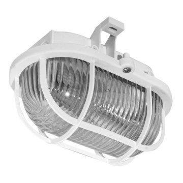 Plafoniera da esterno OVAL 1xE27/60W/230V IP44 bianco