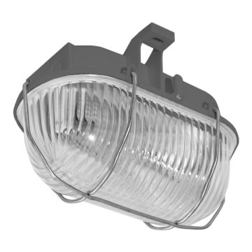Plafoniera da esterno OVAL 1xE27/60W/230V IP44 grigio