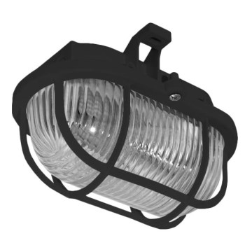 Plafoniera da esterno OVAL 1xE27/60W/230V IP44 nero