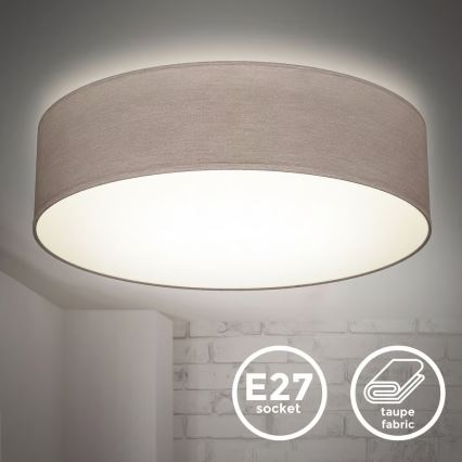 Plafoniera da soffitto 2xE27/40W/230V Ø 38 cm beige