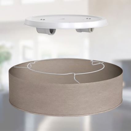 Plafoniera da soffitto 2xE27/40W/230V Ø 38 cm beige