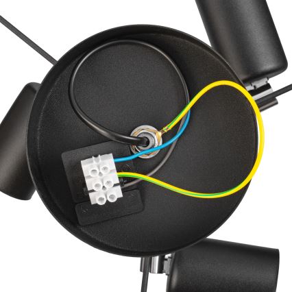 Plafoniera da soffitto ALBA 3xE27/15W/230V Ø 40 cm nero/marrone