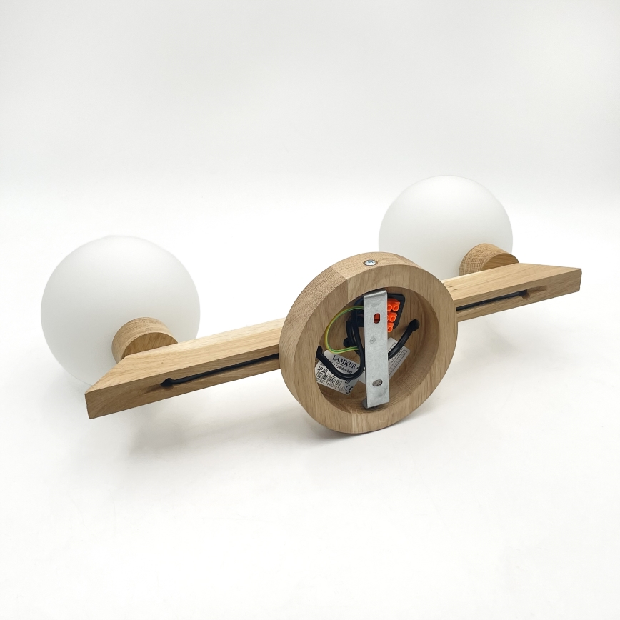 Plafoniera da soffitto ANTONIO 2xG9/5W/230V rovere/bianco